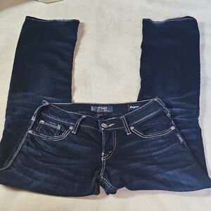 Silver Jeans Women's Dark Indigo Straight Leg Jeans